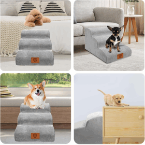 schodki dla psów o łagodnym nachyleniu stabilne rampa podest 3 stopnie 40cm