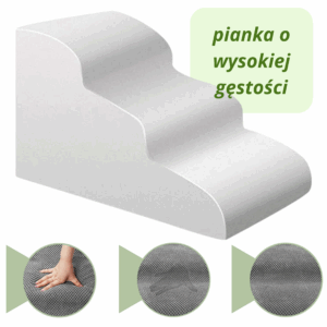 schodki dla psów o łagodnym nachyleniu stabilne rampa podest 3 stopnie 40cm
