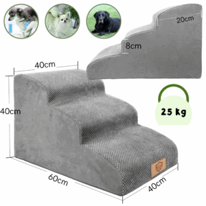 schodki dla psów o łagodnym nachyleniu stabilne rampa podest 3 stopnie 40cm